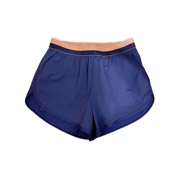 Iris & Ink Small Navy Layered Scuba Shorts Excellent Used Condition - Picture 3 of 9